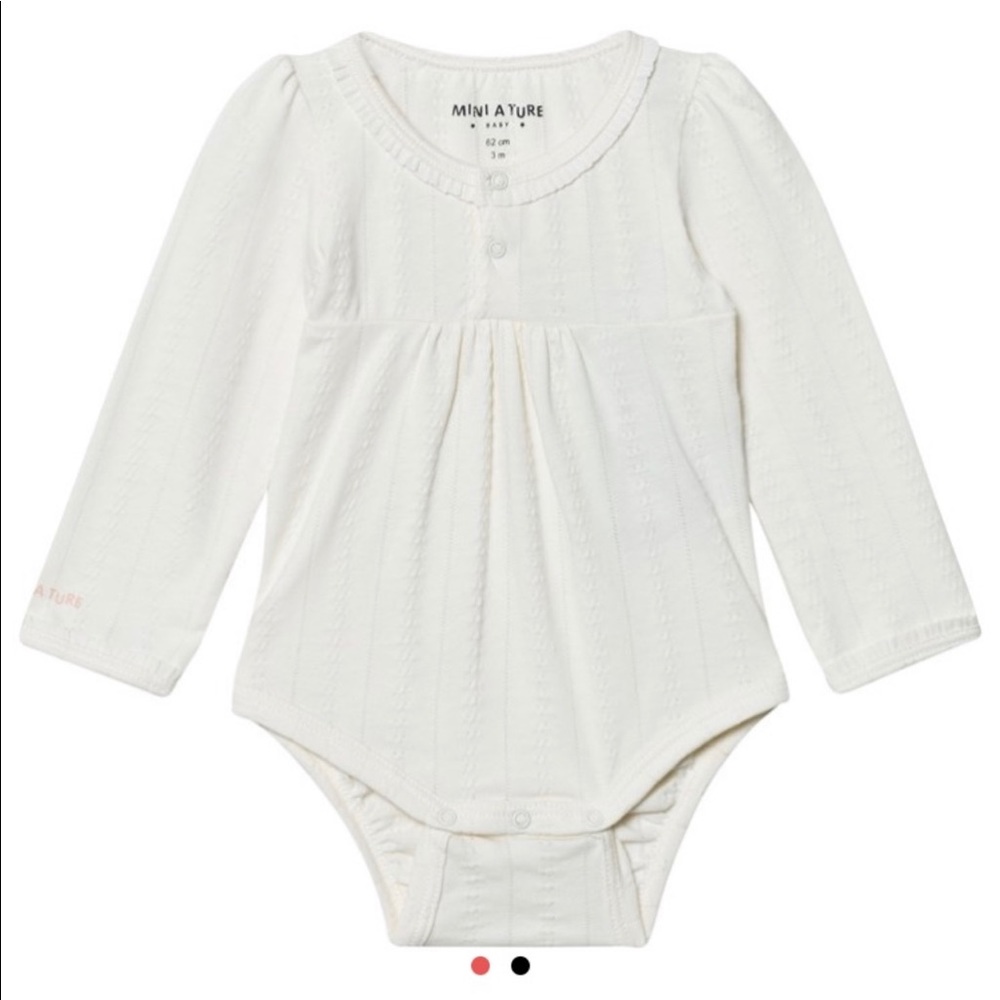 Mini A Ture Elinore Antique White Babygrow Onesie
